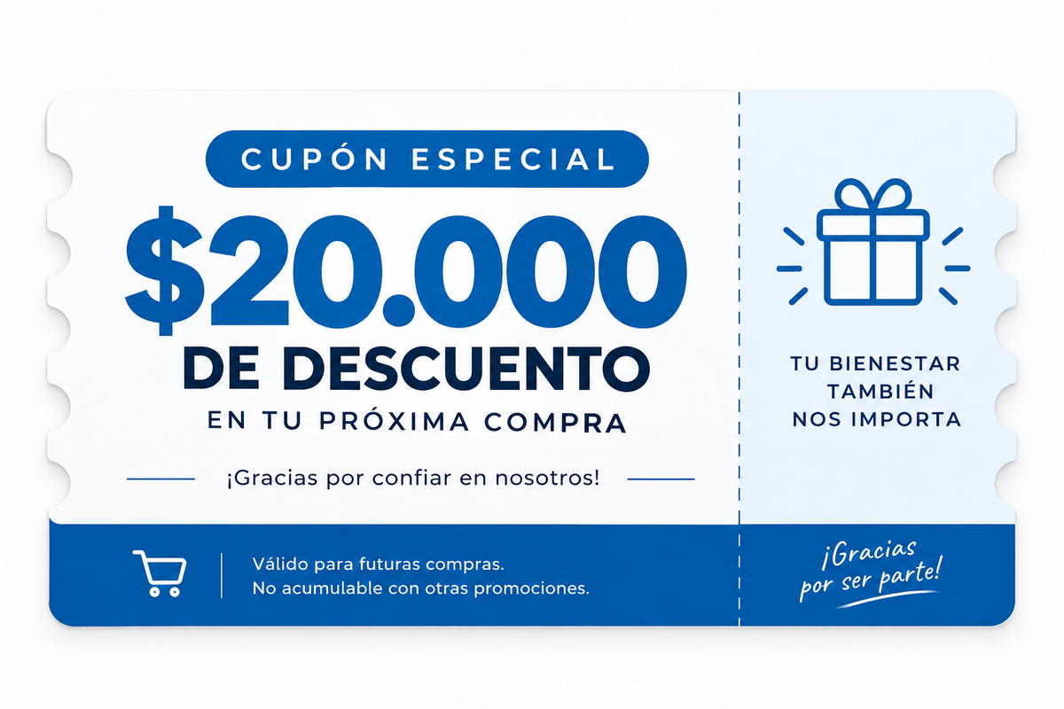 🎁POR TU COMPRA HOY LLEVA UN CUPON DE $20.000 PESOS PARA TU PROXIMA COMPRA